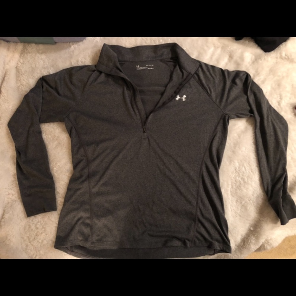 Under Armour gray, quarter zip, size XL
